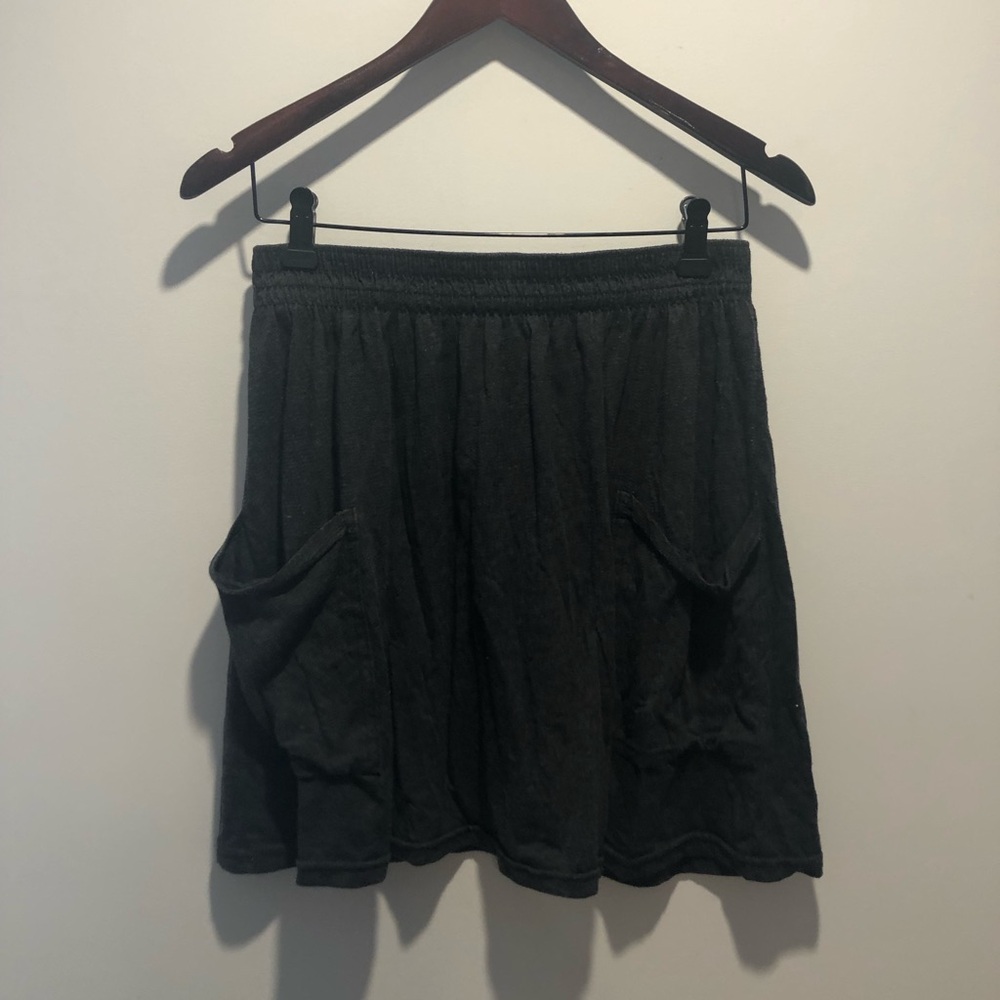 Black Casual Pocket Skirt American Apparel